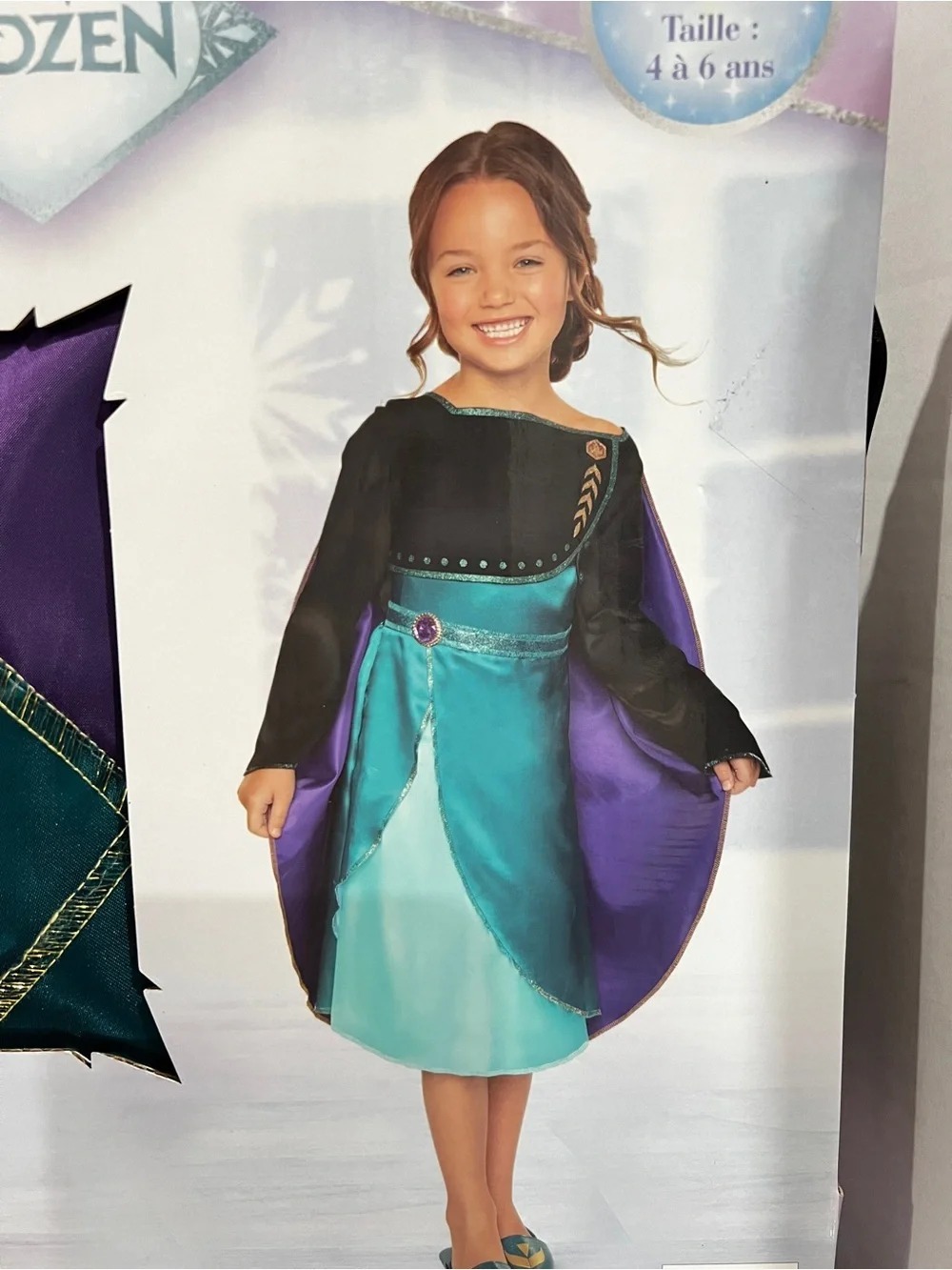 Disney Frozen 2 Queen Anna Dress Costume Dress Up Size 4-6X Girls Kids
